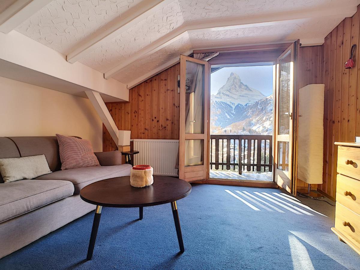 Apartment With Beautiful Views In Церматт Экстерьер фото