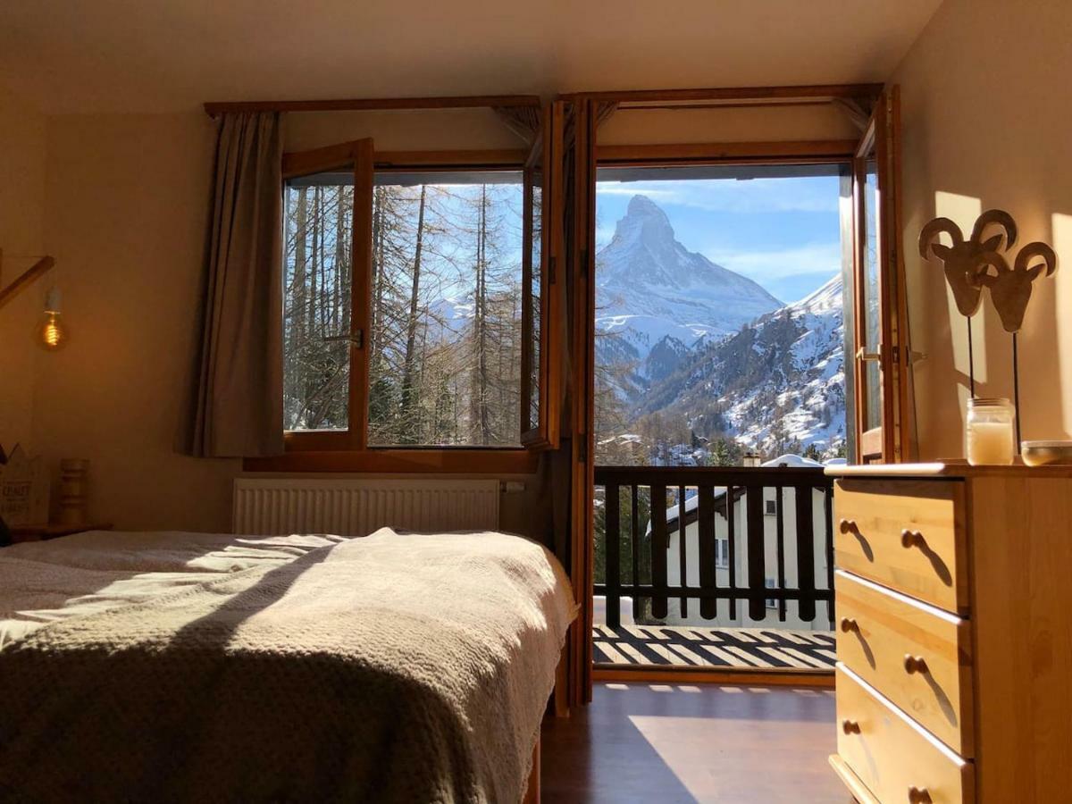 Apartment With Beautiful Views In Церматт Экстерьер фото